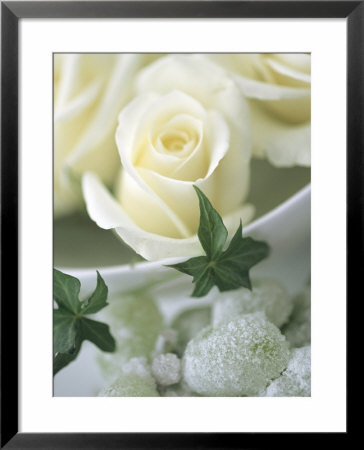 White Roses In A Bowl by Jean Cazals Pricing Limited Edition Print image