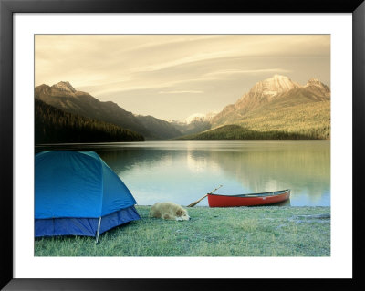 Bowman Lake, Glacier National Park by Wiley & Wales Pricing Limited Edition Print image