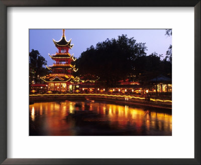 Chinese Tower At Tivoli, Copenhagen, Denmark by Holger Leue Pricing Limited Edition Print image
