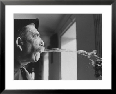 Wine Cellar Master And Taster Spitting Wine by Carlo Bavagnoli Pricing Limited Edition Print image