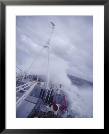 Ship In Rough Seas, Antarctic Ocean, Antarctica by Geoff Renner Pricing Limited Edition Print image