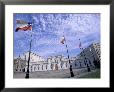 Flowers, Flags And Guards At The Presidential Palace, Santiago, Chile by Lin Alder Pricing Limited Edition Print image