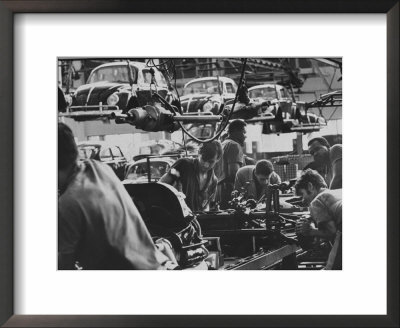 View Of An Assembly Lin At The Volkswagen Plant In Sao Paulo by Paul Schutzer Pricing Limited Edition Print image