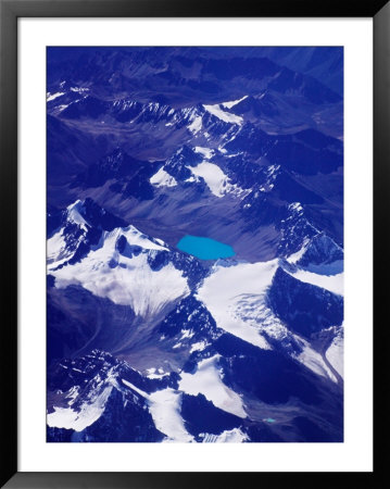 Aerial View Of Snow-Capped Peaks On The Tibetan Plateau, Himalayas, Tibet, China by Keren Su Pricing Limited Edition Print image