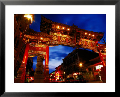 Chinatown Main Gate At Night, Victoria, Canada by Lawrence Worcester Pricing Limited Edition Print image