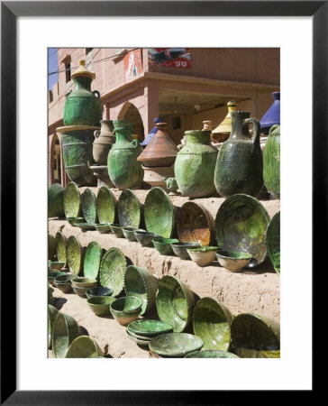 Pottery For Sale, Amazrou, Draa Valley, Morocco by Walter Bibikow Pricing Limited Edition Print image
