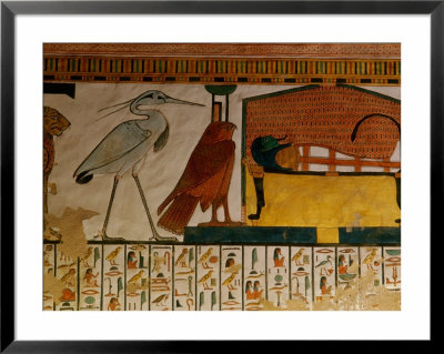 Painted Funerary Scene At Tomb Of Nefertari, Valley Of The Kings, Egypt by Kenneth Garrett Pricing Limited Edition Print image