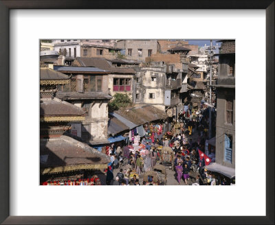 Busy City Street Scene, Kathmandu, Nepal, Asia by Gavin Hellier Pricing Limited Edition Print image