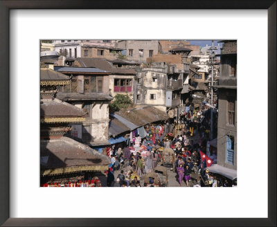Busy City Street Scene, Kathmandu, Nepal, Asia by Gavin Hellier Pricing Limited Edition Print image