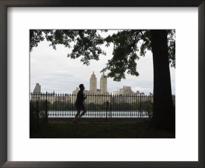 Jogger, Central Park, Manhattan, New York City, New York, Usa by Amanda Hall Pricing Limited Edition Print image