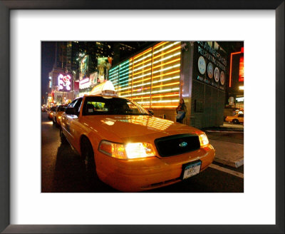 Taxi, Times Square, New York City, New York by Dan Herrick Pricing Limited Edition Print image