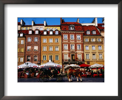 Summertime Open-Air Cafes On Old Market Square, Warsaw, Mazowieckie, Poland by Krzysztof Dydynski Pricing Limited Edition Print image