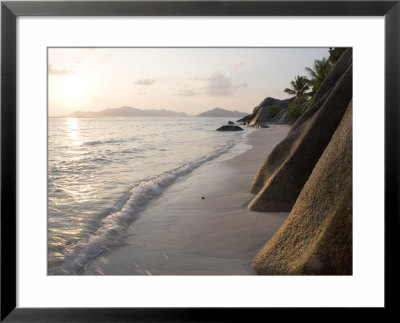 Coastline At Sunset, La Digue Island by Holger Leue Pricing Limited Edition Print image