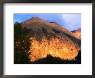 Late Afternoon Light On Ajax Mountain, Telluride, Colorado by Holger Leue Pricing Limited Edition Print image