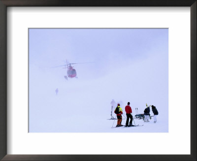 Injured Skier Being Taken From Slopes By Helicopter Below Hohtalli, Zermatt, Valais, Switzerland by Glenn Van Der Knijff Pricing Limited Edition Print image