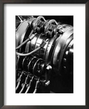 Machine Whose Whirling Cylinder Gives A Telephone Its Dial Tone At New York Telephone Office by Margaret Bourke-White Pricing Limited Edition Print image