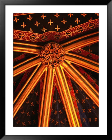 Ceiling Of Lower Chapel In Saint Chapelle, Paris, France by Martin Moos Pricing Limited Edition Print image
