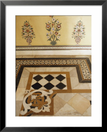 Detail Of Marble Inlaid Floors And Painted Walls, Sirohi, India by John Henry Claude Wilson Pricing Limited Edition Print image