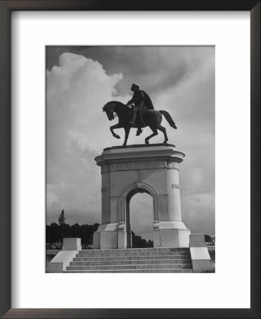 Arched Monument With Equestrian Statue Of Sam Houston by Alfred Eisenstaedt Pricing Limited Edition Print image