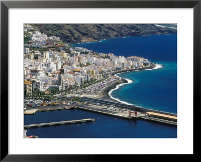 Aerial View Of Santa Cruz De La Palma And Harbour, La Palma, Spain by Marco Simoni Pricing Limited Edition Print image