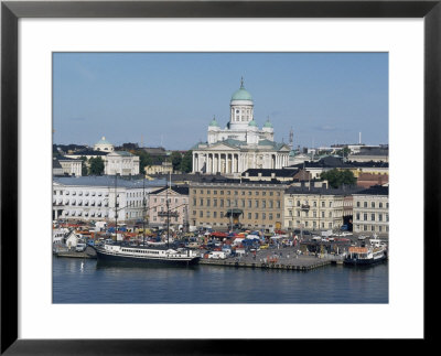 Harbour With Lutheran Cathedral Rising Behind, Helsinki, Finland, Scandinavia by Ken Gillham Pricing Limited Edition Print image