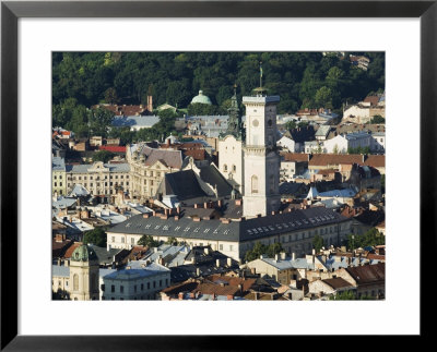 Old Town Including Town Hall, Seen From Castle Hill, Unesco World Heritage Site, Lviv, Ukraine by Christian Kober Pricing Limited Edition Print image