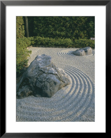Raked Stone Garden, Taizo-In Temple, Kyoto, Honshu, Japan by Michael Jenner Pricing Limited Edition Print image