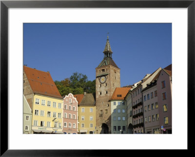 Schmalzturm (Lard Tower) And Town Houses In Hauptplatz, Landsberg Am Lech, Bavaria, Germany by Gary Cook Pricing Limited Edition Print image