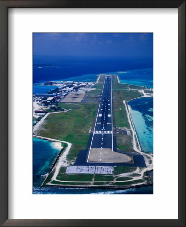 Aerial View Of Male Airport, Male, Maldives by Casey Mahaney Pricing Limited Edition Print image