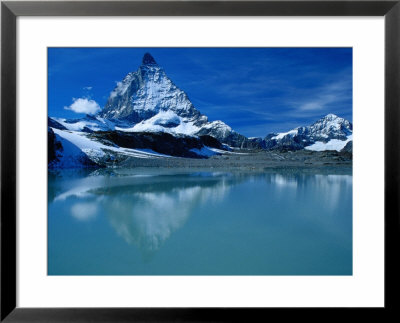 Matterhorn Reflected In Glacial Lake Near Zermatt, Zermatt, Switzerland by Cheryl Conlon Pricing Limited Edition Print image