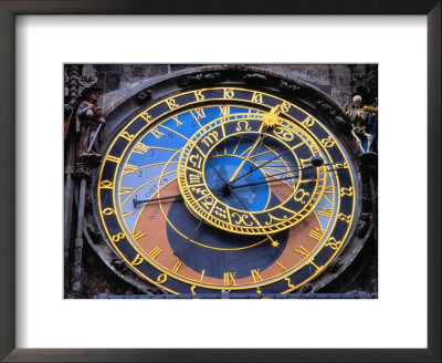 Face Of Astronomical Clock In Old Town Square, Prague, Czech Republic by Chris Mellor Pricing Limited Edition Print image