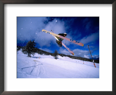 Skier Jumping In Half Pipe, Risoul, Haute-Normandy, France by Christian Aslund Pricing Limited Edition Print image