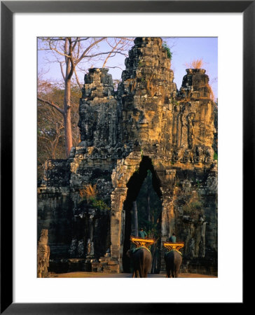 Elephants Outside The South Gate At Angkor Thom, Angkor, Cambodia by Anders Blomqvist Pricing Limited Edition Print image