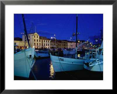 Buildings Along Hunter Street And Boats Anchored At Victoria Dock, Hobart, Tasmania, Australia by Gareth Mccormack Pricing Limited Edition Print image