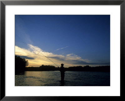 Fly-Fisherman Tries His Luck In The Early Morning by Paul Nicklen Pricing Limited Edition Print image