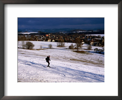Skiing At Zasada Resort In Jizerske Mountains In Liberec Region, Liberec, Czech Republic by Richard Nebesky Pricing Limited Edition Print image