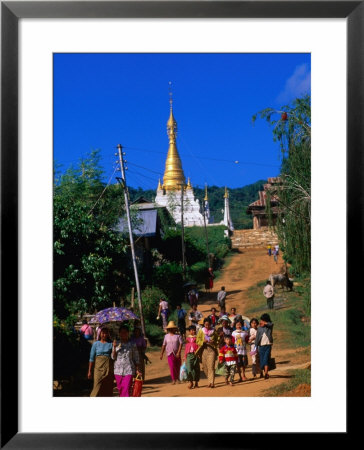 Villagers Going To Town Market, Pindaya, Shan State, Myanmar (Burma) by Anders Blomqvist Pricing Limited Edition Print image