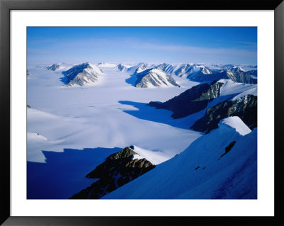 Typical Landscape Of Nunataks And Valley Glaciers, North-East Greenland National Park, Greenland by Cornwallis Graeme Pricing Limited Edition Print image