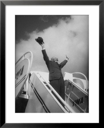 President Dwight D. Eisenhower, During Arrival For Summit Conference by Ed Clark Pricing Limited Edition Print image