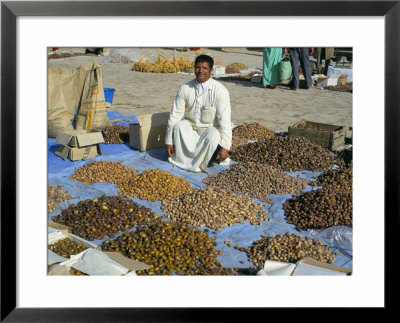 Man Selling Dates At The Market, Erfoud, Morocco, North Africa, Africa by Tony Gervis Pricing Limited Edition Print image