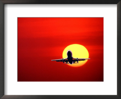 Commercial Jet And Sunset by Bill Bachmann Pricing Limited Edition Print image