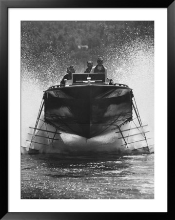 Canadian Navy Hydrofoil Boat, On The Test Run by Peter Stackpole Pricing Limited Edition Print image
