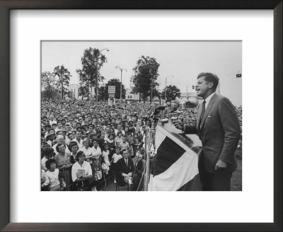 Senator John F. Kennedy During His Campaign For Presidency by Paul Schutzer Pricing Limited Edition Print image