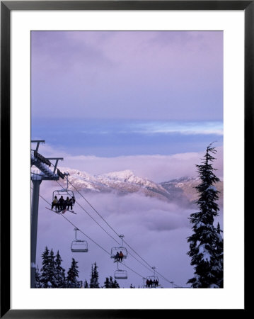Chair Lift In The Early Morning, 2010 Winter Olympic Games Site, Whistler, British Columbia, Canada by Aaron Mccoy Pricing Limited Edition Print image
