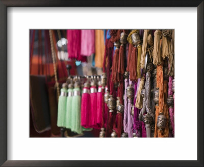 Tassles, The Souqs Of Marrakech, Marrakech, Morocco by Walter Bibikow Pricing Limited Edition Print image