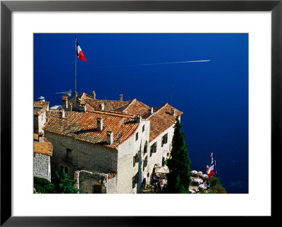 Hilltop Buildings With Mediterranean Below, Eze, Provence-Alpes-Cote D'azur, France by David Tomlinson Pricing Limited Edition Print image