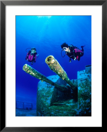 Diving Near The Shipwreck Mv Capt Tibbets Off Cayman Brac, Cayman Islands by Michael Lawrence Pricing Limited Edition Print image