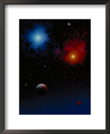 Space Illustration Titled Duo Novae by Ron Russell Pricing Limited Edition Print image