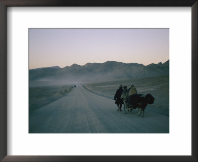 Tibetan Travelers On Their Way From Shigatse To Latze by Maria Stenzel Pricing Limited Edition Print image