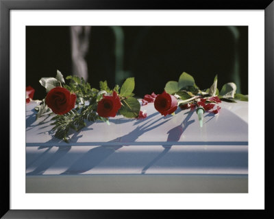 Roses Cover The Casket Of An Officer Killed In The Pentagon On 9/11 by Stephen St. John Pricing Limited Edition Print image
